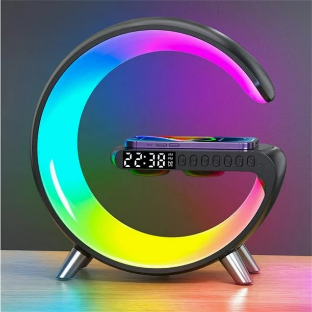 VersaFlow: Multifunctional Wireless Charger Alarm Clock Speaker